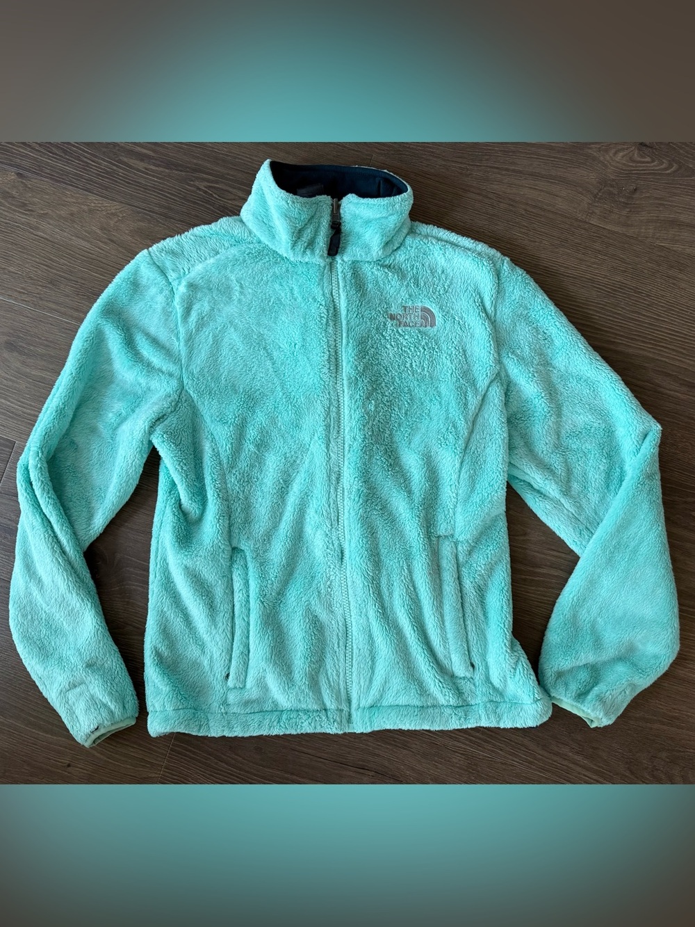 The North Face Women's Osito Jacket Full Zip Teal Mint Green Comfy Size Small